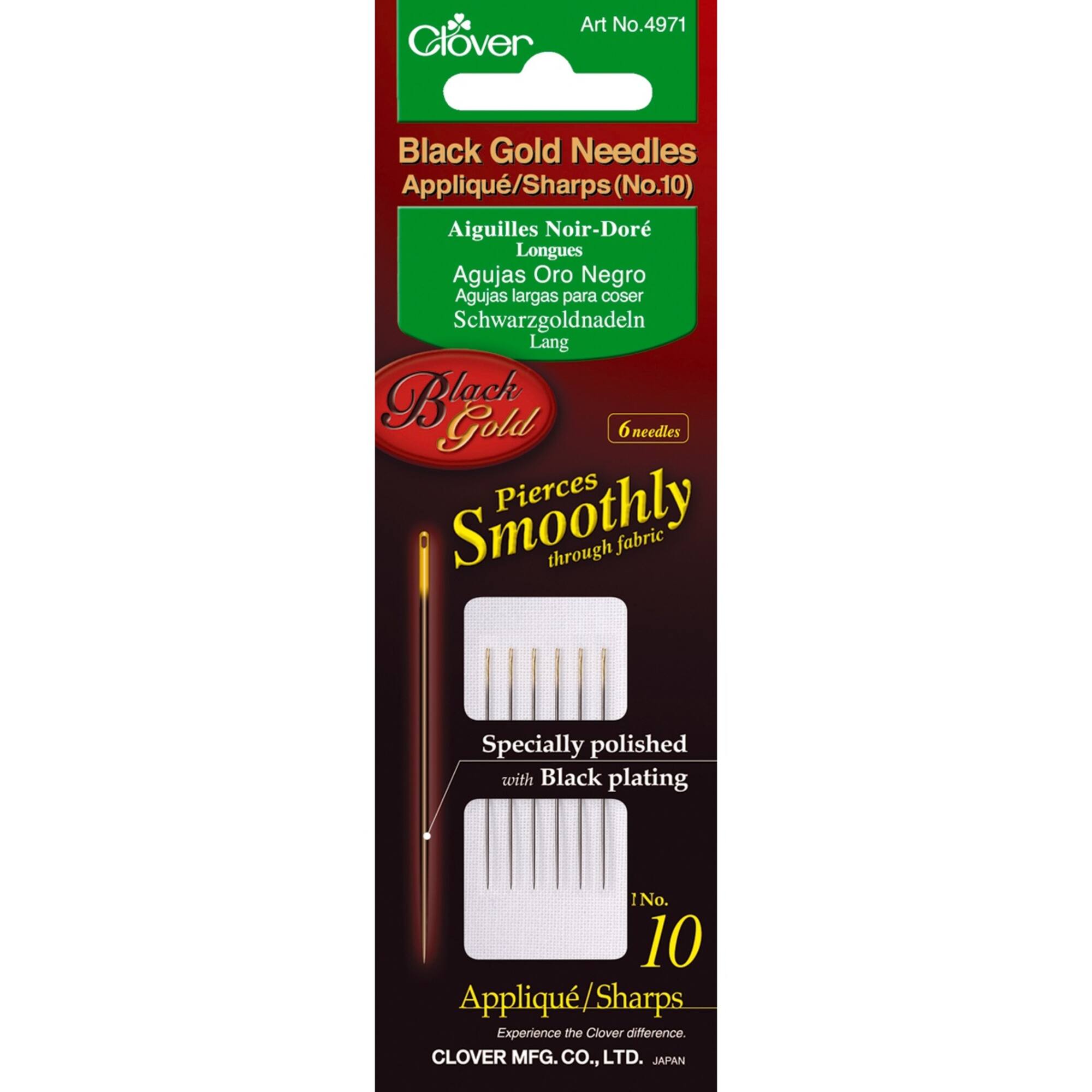 Clover Black Gold Applique Needles
